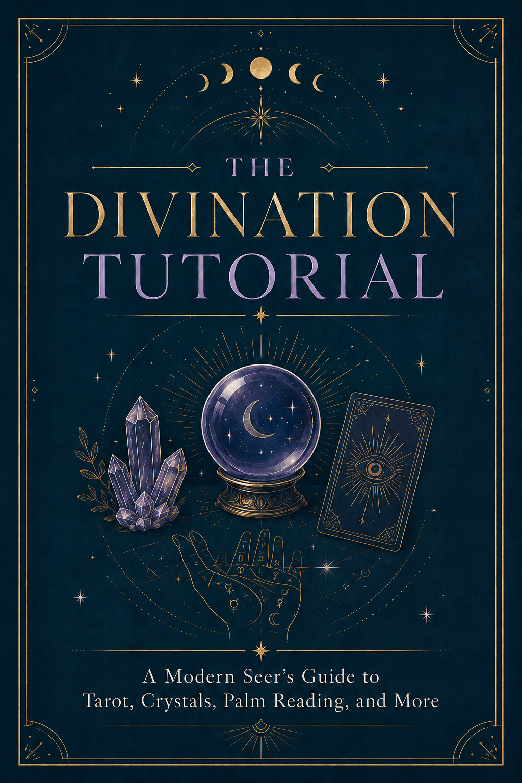 The Divination Tutorial Book for Beginners, A Modern Seer's Guide to Tarot Reading, Crystal Meanings, Palm Reading and Spiritual Practices, Learn Ancient Wisdom, Intuition Development, Mystical Guidance and Self Discovery, Elegant Paperback Guide for Tarot Lovers and Spiritual Explorers