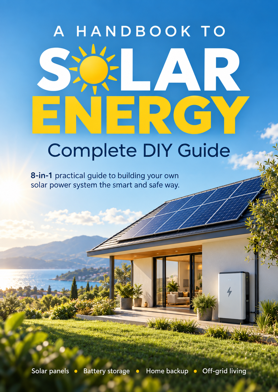Solar Energy Complete DIY Guide Book, A Practical Handbook to Building Your Own Solar Power System, Step-by-Step Instructions for Solar Panels, Battery Storage, Home Backup Power, Off-Grid Living, Energy Independence, Smart and Safe Solar Installation Guide for Beginners and Homeowners